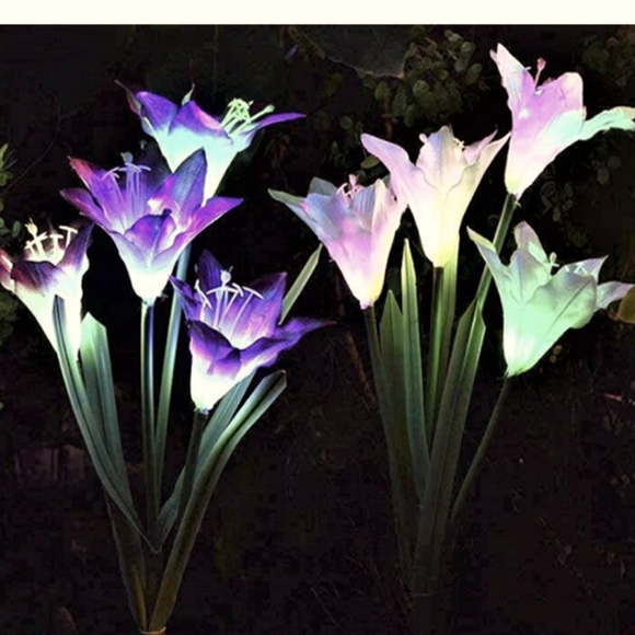 Bundle Bight Zeal New Solar White 4 Lily Stake Light Add On Listing - Picture 5 of 9